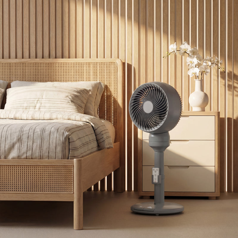 Electric Air Circulator Fan with Remote and Timer for Home or Office Comfort Grey