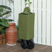 120L Green Folding Garden Trolley Cart With Wheels and Adjustable Handle by Outsunny
