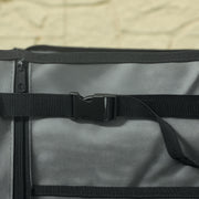 Grey 150L Folding Trolley Wagon with Wheels Brakes and Adjustable Handle by Outsunny