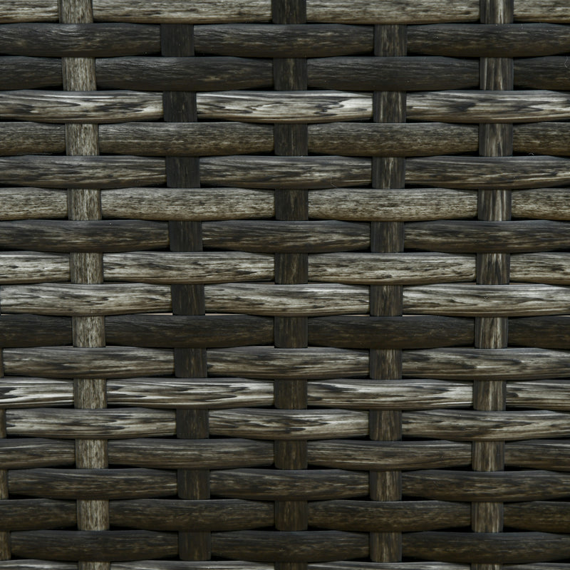 Grey Rattan Sun Loungers Set of 2 With Cushions and 5 Position Reclining Backrests