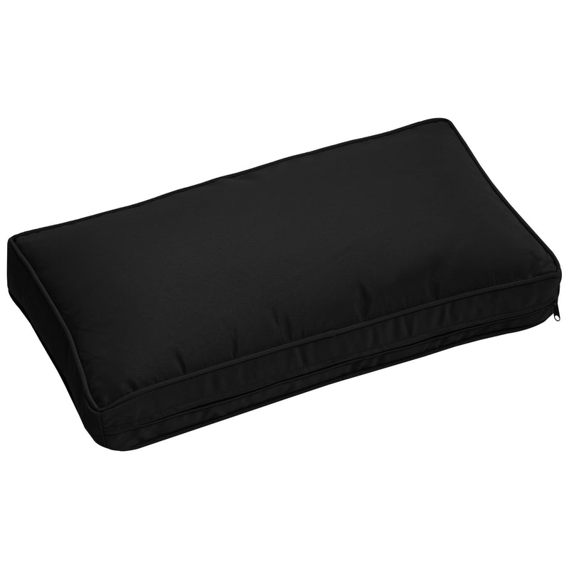 Black Rattan Sofa Cushion Cover for Outdoor Garden Furniture Weather Resistant Polyester
