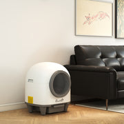 Extra Large Self Cleaning Cat Litter Tray with App Control and Odour Removal, Grey