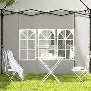 White Gazebo Side Panels With Windows 2 Pack For 3x3m Or 3x6m Garden Canopy Shelter
