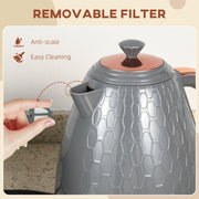 Honeycomb Kettle, Grey