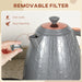 Grey 3kW Rapid Boil Honeycomb Cordless Kettle for Fast Heating by HOMCOM
