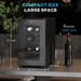 Mini Wine Fridge 8 Bottle 21L Freestanding or Under Counter with Glass Door and LED by HOMCOM