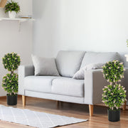 Set of 2 Artificial Ball Trees with Pink Lavender Flowers 70cm by HOMCOM