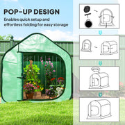 Mini Pop Up Greenhouse 150x148cm for Hassle Free Growing by Outsunny