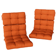 Set of Two Padded Outdoor Seat Cushions in Orange for Garden Chairs by Outsunny