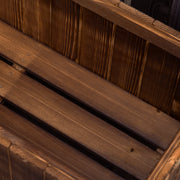Raised Wooden Garden Planter for Easy Herb and Vegetable Growing Carbonised Finish AOSOM
