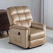 Brown Velvet Feel Electric Lift Recliner Chair with Comfortable Padding by HOMCOM