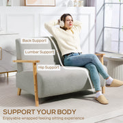 Light Grey 2 Seater Sofa Settee with Soft Sherpa Fleece Fabric Upholstered