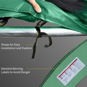 12FT Trampoline Replacement Safety Pad With Thick Foam For Outdoor Use Green AOSOM