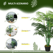2 Pack Artificial Palm Trees in Pots 125cm Tall for Indoor or Outdoor Home Decor