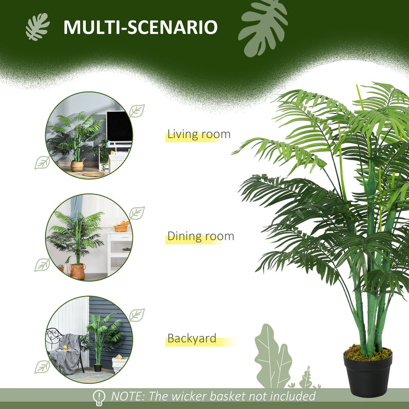 2 Pack Artificial Palm Trees in Pots 125cm Tall for Indoor or Outdoor Home Decor