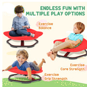 Kids Sensory Spinning Swivel Chair for Balance and Coordination Training Red AOSOM