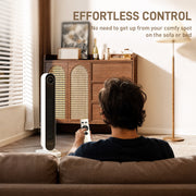 2000W Ceramic Electric Fan Heater With Timer, Remote Control and Oscillation for Home Use White