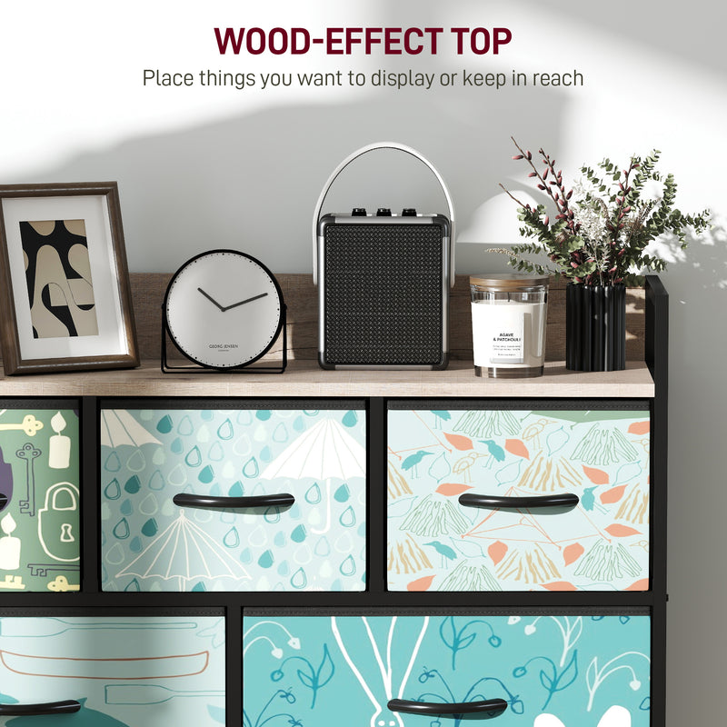 7 Drawer Chest of Drawers with Spacious Storage Ideal for Bedroom or Office Blue