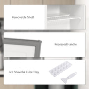 35L Grey Mini Freezer With Adjustable Temperature -24â„ƒ to -14â„ƒ by HOMCOM