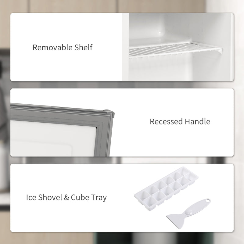 35L Grey Mini Freezer With Adjustable Temperature -24â„ƒ to -14â„ƒ by HOMCOM