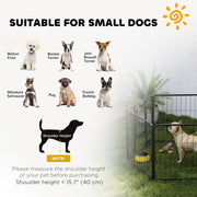 6 Panel Heavy Duty Dog Playpen with Secure Door for Indoor and Outdoor Use 60cm High by PawHut