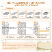 Wall Mounted Cat Tree with Scratching Post for Indoor Cats 4 Piece Space Saving Set Beige