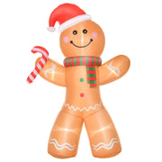 Inflatable gingerbread man shown from a slightly different angle on white