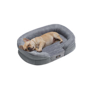 Light grey Feandrea orthopaedic dog sofa bed, 76 x 51 cm