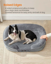 Underside of the orthopaedic dog bed showing the non-slip rubber dots