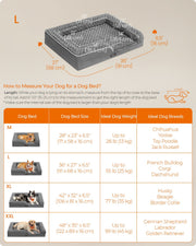 Dimensions diagram of the Feandrea Large dog bed, 91 x 68 x 16 cm