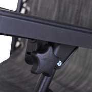 Grey Zero Gravity Garden Sun Lounger Set with Reclining Chairs Cup Holders and Canopy Shade