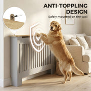 Radiator Cover with Shelf for Extra Storage and Heat Circulation Grey Homcom