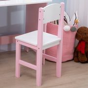 Kids Desk and Chair Set with Whiteboard and Storage Ideal for Learning and Play, Pink