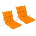 Set of 2 orange outdoor chair cushions by Outsunny for Adirondack or rocking chairs