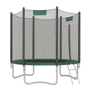 Angled studio view of the 244 cm SONGMICS trampoline with the access ladder on the right
