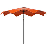 Image of an orange crank handle parasol with LED lights