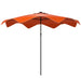 Image of an orange crank handle parasol with LED lights