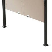 An image of a Beige 3m x 3m Garden Pergola With Retractable Roof 