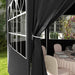 Image of an Outsunny 4m Hexagon Gazebo With Sides, Black