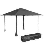 Image of an Outsunny 4m x 4m Pop Up Garden Gazebo, Dark Grey