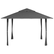 Image of an Outsunny 4m x 4m Pop Up Garden Gazebo, Dark Grey