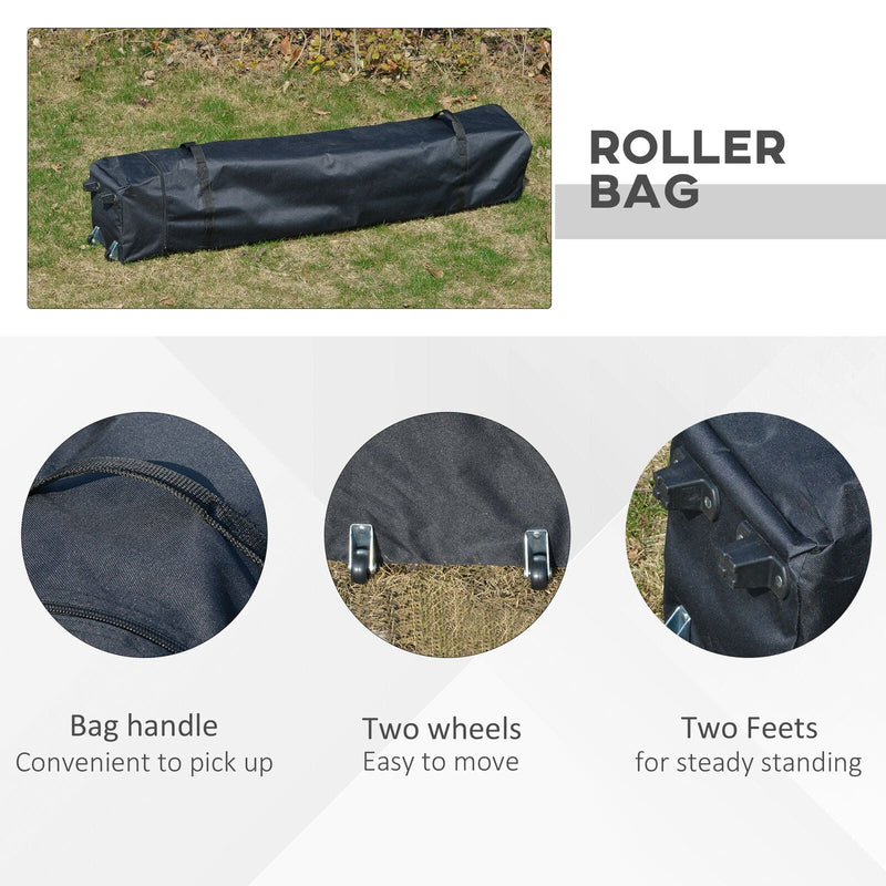 Image of an Outsunny 4m x 4m Pop Up Garden Gazebo, Dark Grey