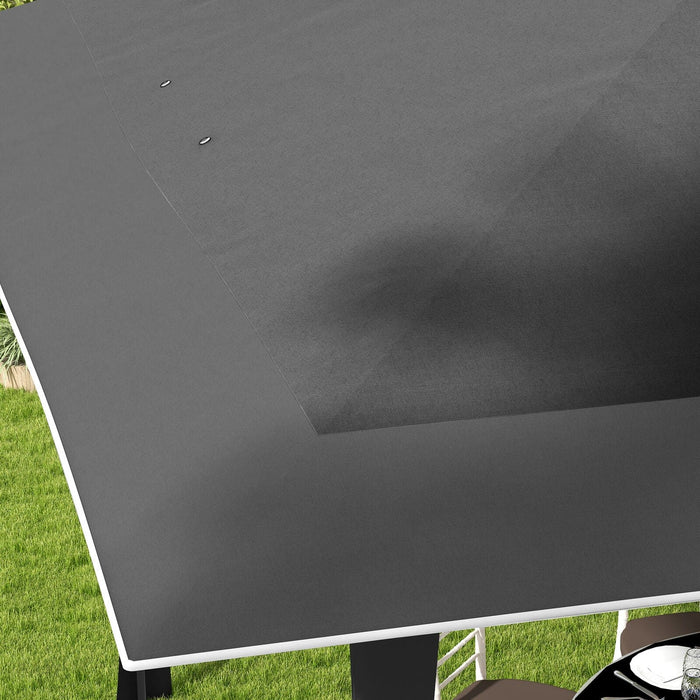 Image of an Outsunny 4m x 4m Pop Up Garden Gazebo, Dark Grey