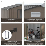 Feature graphic covering the pitched roof, four vents, padlock fixing and sliding doors