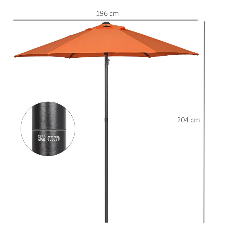 Image of an Orange Sun Parasol