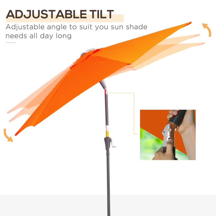 Image of an Orange Crank Handle Parasol