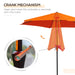 Image of an Orange Crank Handle Parasol