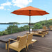 Image of an orange tilting patio parasol