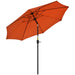 Image of an orange tilting patio parasol