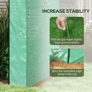 Image of a small walk in polytunnel greenhouse with roll up door and 2 windows